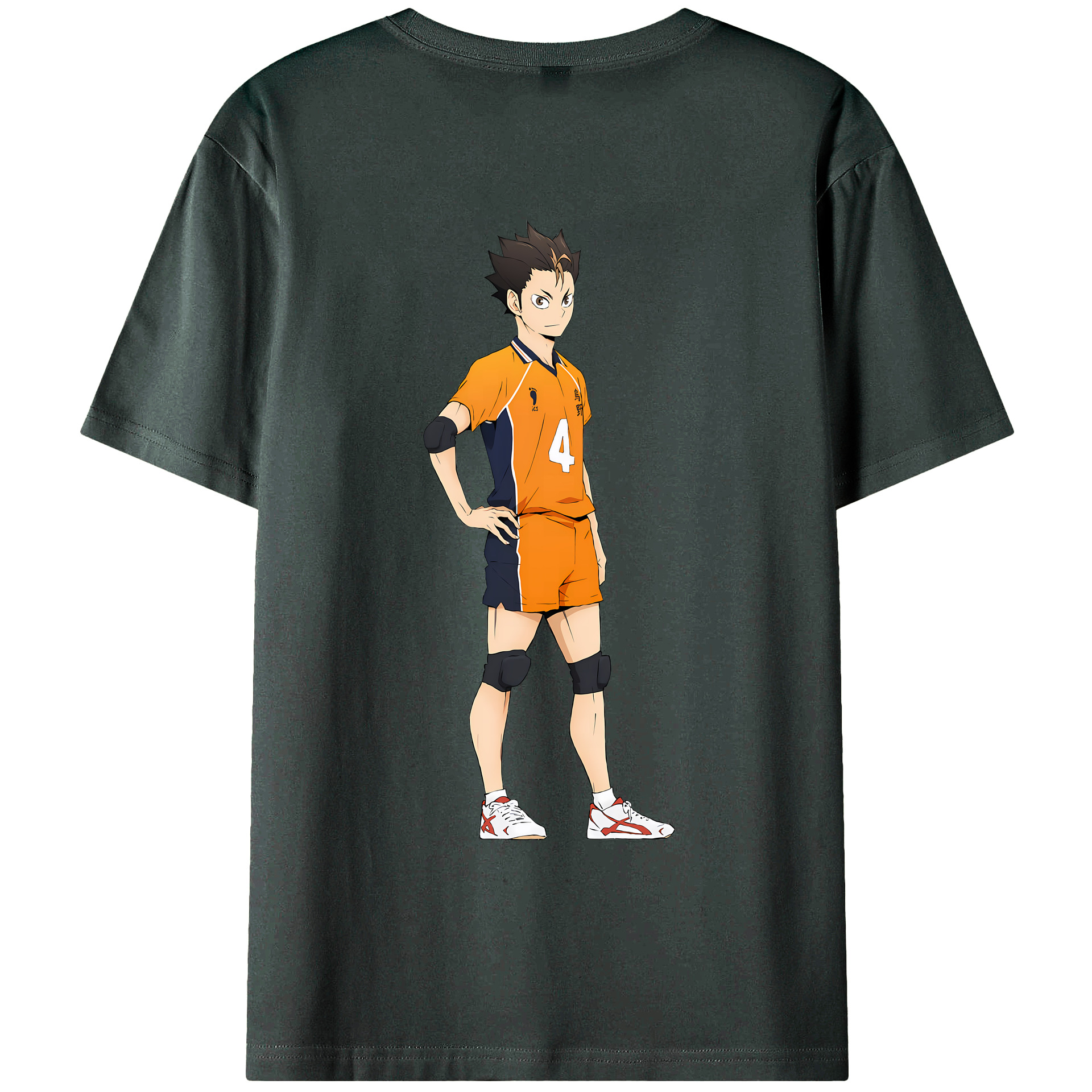 （画像用） ハイキュー!! Haikyu!! 綿100％ メンズ半袖Tシャツ（バックプリント） 通気性